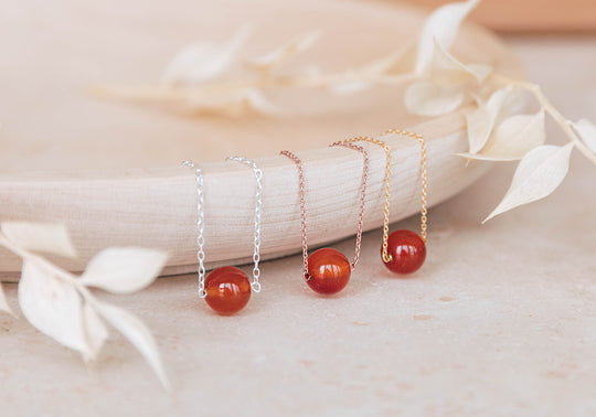 Carnelian Solo Necklace