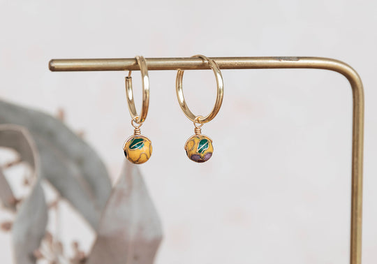 Cloisonne 'Cleo' Hoop Earrings