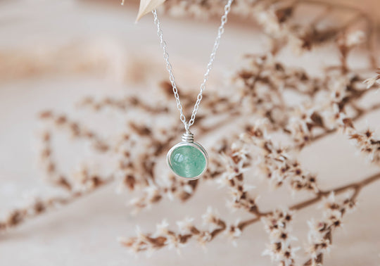 Leaf Jade Eva Necklace ~ Sterling Silver