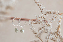 Load image into Gallery viewer, Orbit Sage Pearl Hoop Earrings