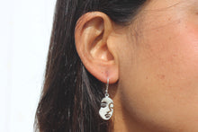 Load image into Gallery viewer, Serena small silver abstract face earrings