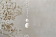 Load image into Gallery viewer, Sterling silver and real pearl necklace

