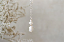 Load image into Gallery viewer, Sterling silver and real pearl necklace