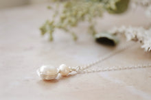 Load image into Gallery viewer, Sterling silver and real pearl necklace