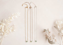 Load image into Gallery viewer, Solo dainty aqua jade necklace