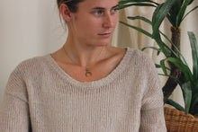 Load image into Gallery viewer, Luna moon necklace with real green jade