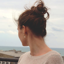 Load image into Gallery viewer, Orbit clear swarovski crystal earrings