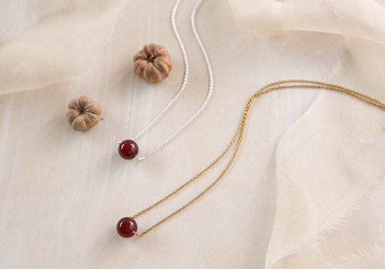 Red Carnelian solo necklace