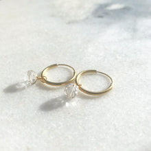 Load image into Gallery viewer, Orbit clear swarovski crystal earrings