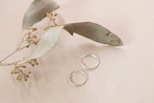 Load image into Gallery viewer, Classic plain sterling silver hoop earrings ~ various sizes