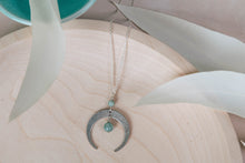 Load image into Gallery viewer, Athena Sage Jade Moon Necklace
