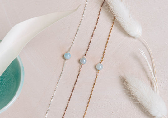 Solo blue aquamarine bracelet