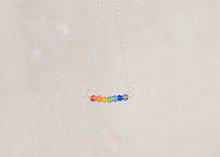 Load image into Gallery viewer, Rainbow upcycled crystal necklace