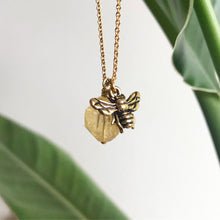 Load image into Gallery viewer, Bumble bee yellow citrine necklace