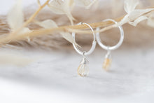 Load image into Gallery viewer, Citrine teardrop hoop earrings