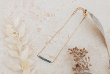 Load image into Gallery viewer, Darcy dainty sapphire sterling silver fine chain bracelet