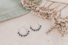 Load image into Gallery viewer, Sapphire Nova Hoop Earrings