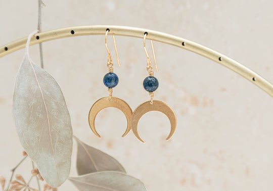 Lapis Lazuli Luna Earrings