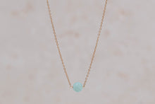 Load image into Gallery viewer, Solo dainty aqua jade necklace