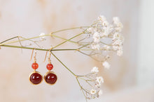 Load image into Gallery viewer, Emba red agate and carnelian earrings