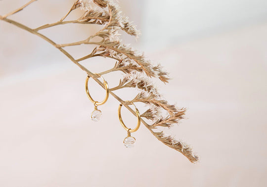 Orbit clear swarovski crystal earrings