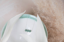 Load image into Gallery viewer, Trio necklace with sage green real jade