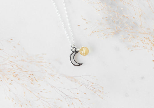 Ayten Citrine Moon Necklace