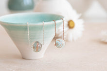 Load image into Gallery viewer, Greta pale blue and copper murano glass necklace
