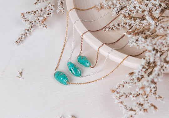 Aqua Murano Glass Ariel Necklace