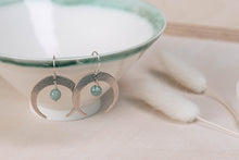 Load image into Gallery viewer, Sage Jade Athena Moon Earrings

