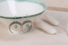 Load image into Gallery viewer, Sage Jade Athena Moon Earrings