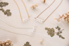 Load image into Gallery viewer, Trio necklace with clear swarovski crystals