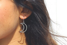 Load image into Gallery viewer, Silver Artemis Moon Earrings