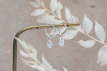 Load image into Gallery viewer, Etta ~ freshwater pearl & sterling silver hoop earrings