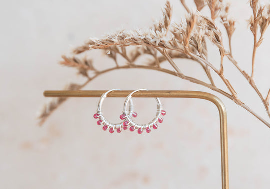 Ruby Nova hoop earrings