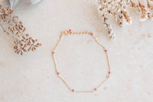 Load image into Gallery viewer, Ruby Daisy Chain Bracelet
