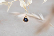 Load image into Gallery viewer, Blue Goldstone Eva Necklace ~ Gold Filled
