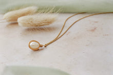 Load image into Gallery viewer, Infinity ~ gold filled freshwater pearl necklace
