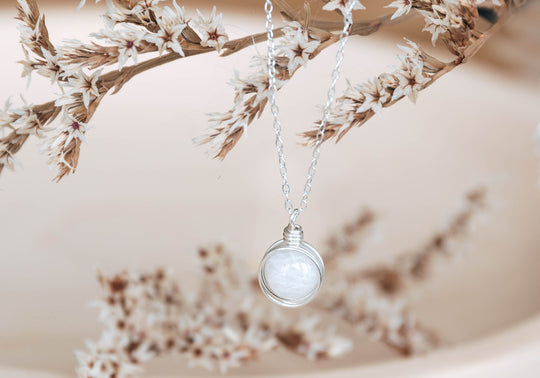 Moonstone Eva Necklace ~ Sterling Silver