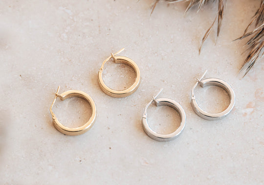 Olivia square edge hoops