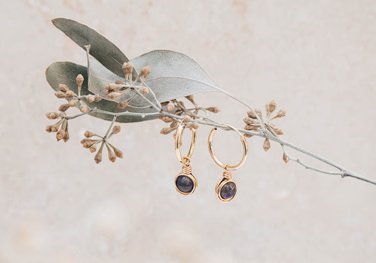 Infinity Amethyst Earrings ~ Gold filled