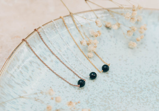 Black Agate Solo Necklace