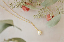 Load image into Gallery viewer, Infinity ~ gold filled freshwater pearl necklace
