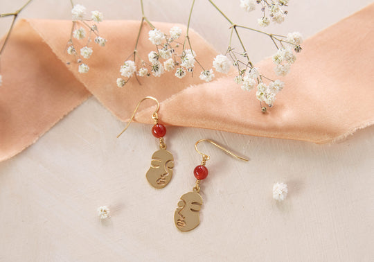 Carnelian Paloma earrings