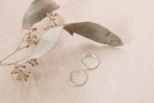 Load image into Gallery viewer, Classic plain sterling silver hoop earrings ~ various sizes
