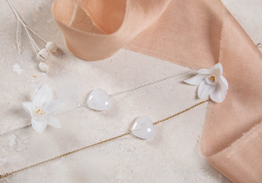 Love heart rose quartz bracelett