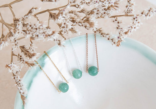 Solo green Jade necklace