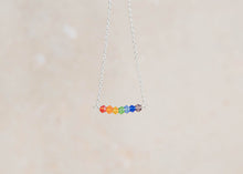 Load image into Gallery viewer, Rainbow upcycled crystal necklace
