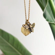 Load image into Gallery viewer, Bumble bee yellow citrine necklace
