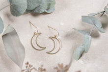 Load image into Gallery viewer, Gold Artemis Moon Earrings
